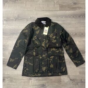 John Partridge Wax Cotton LDS Landowner  Jacket Men's XS Coat Camo England Pin